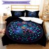 Cybernetic Cat Kingdom Pattern Bedding,Quilt Set Quilt Cover Pillowcase Home Birthday Gift (1 * Duvet Cover + 2 * Pillowcase, Without Core)
