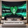 Custom Name Text Tapestry Werder Bremen FC Personalized Polyester Wall Tapestry For Bedroom And Room