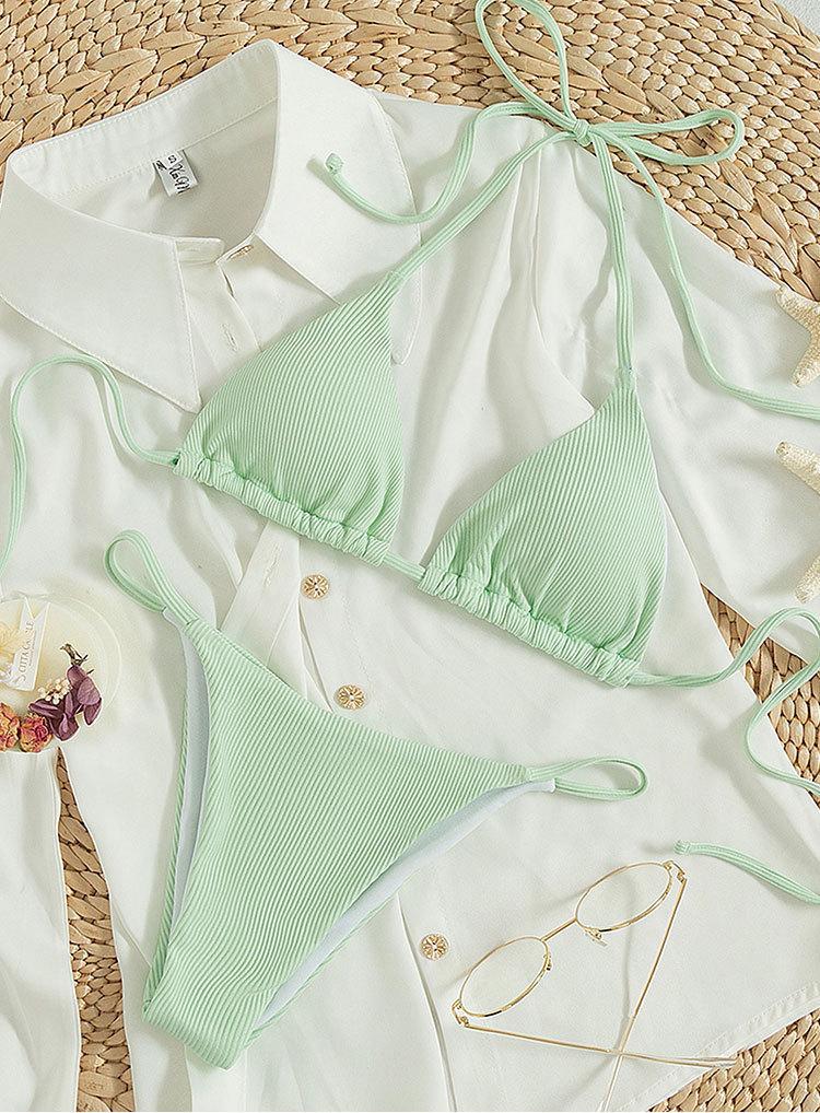 Nuovo Set Bikini 2026 Imbottito Spiaggia Triangolo Costume da Bagno Donna XS-XL