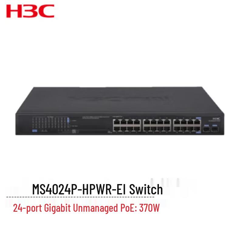 

H3C MS4024P-HPWR-EI 24-Port Gigabit PoE Security Ethernet Switch