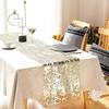 Gold Tablecloth 10m Long Decorative Fabric Table Runner Glittering Golden Color Unique Design