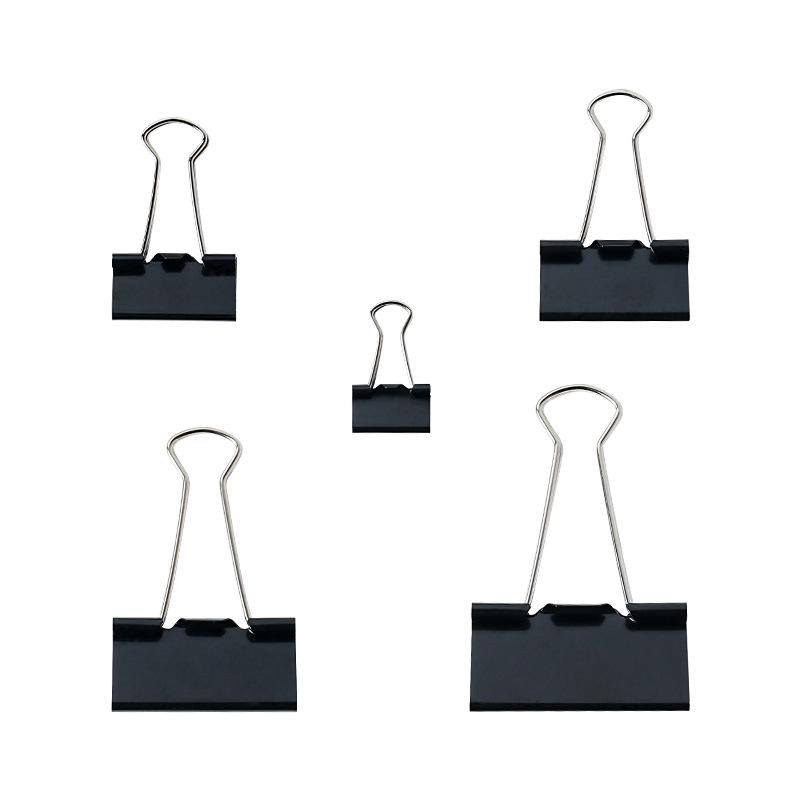 Black Long Tail Paper Clip - Small Phoenix Iron Clip for Office and Test Papers