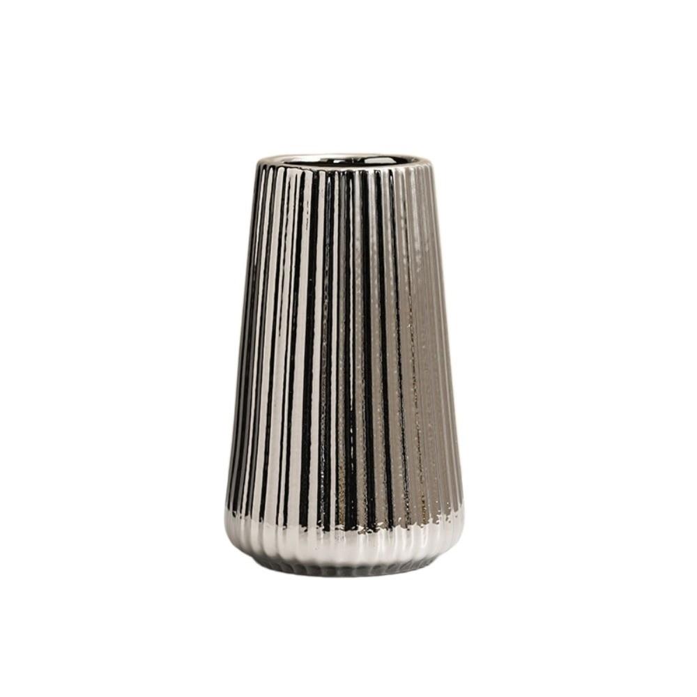 Decorative Flowerpot Floral Arrangement Tabletop Decor Ceramic Electroplated Vase  Living Room