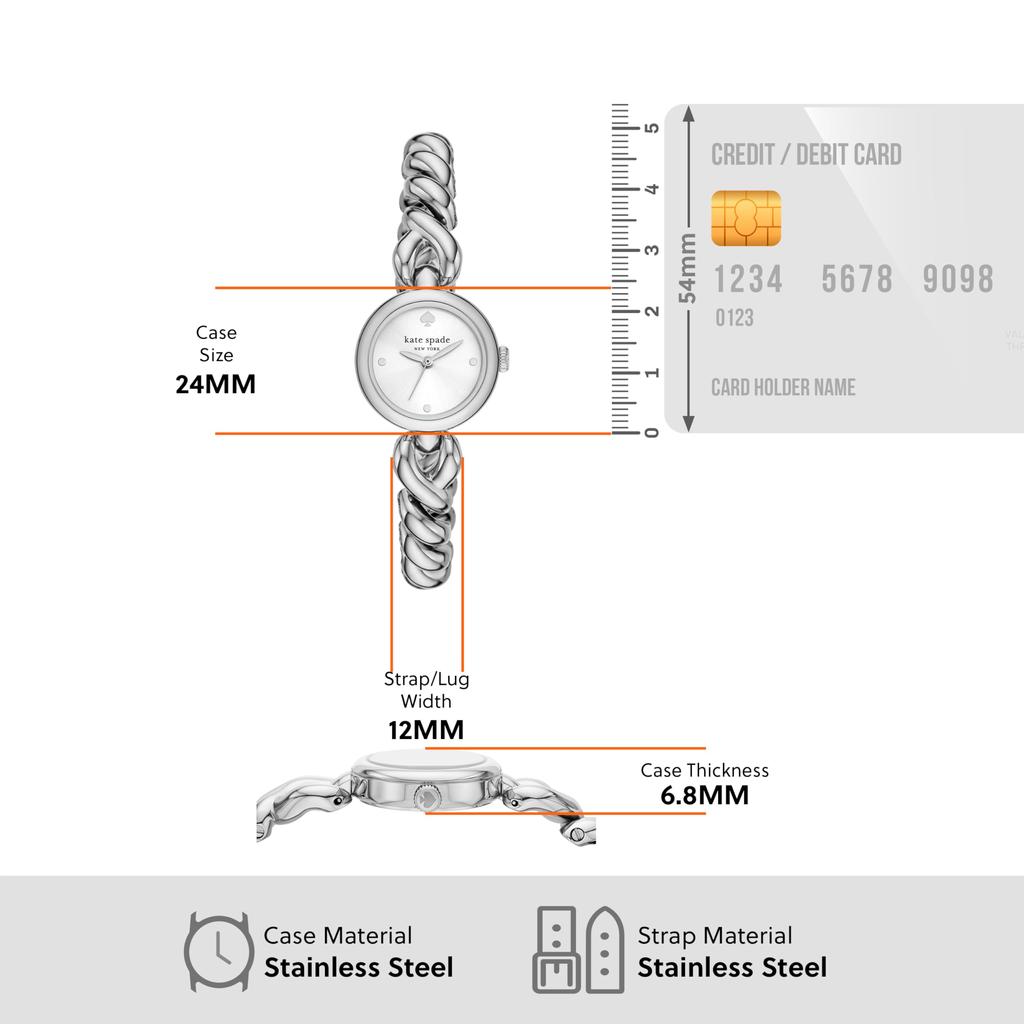 Montre Spade neuve MONROE KSW1837 Argent [Kate York] Femme