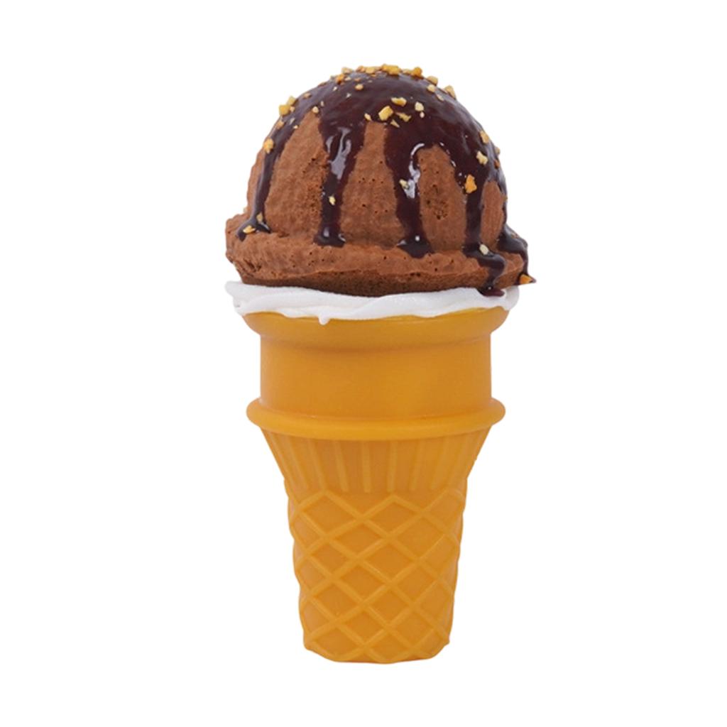 A Realistic Ice Cream , Simulating A Dessert, With A Soft, Squeezeable Design, Suitable For Decoration And Model Kitchens.