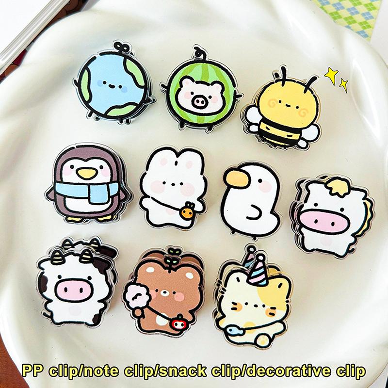 Cute Kitten Animal Cartoon Decorative Gift Sealing Clip Memo Clip Pp Clip For Students Cute Little Items