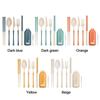 Camping Outdoor Tableware Knives Fork Spoon Chopsticks Straw Set Cutlery Set Dinnerware Set