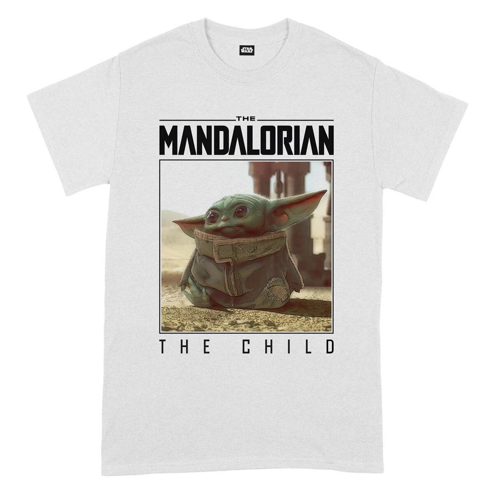 The Unisexdalorian TShirt The Child Baby Yoda Frame Star Wars Official White New S