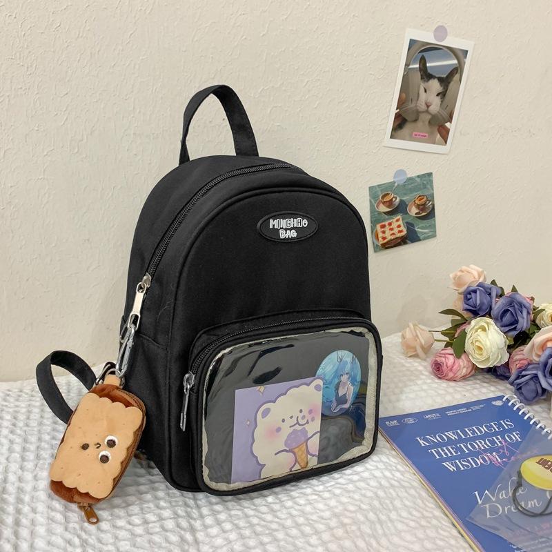 Schooltas Japanse stijl INS mini transparante kinder kleine tas, zoete niche meisjesachtige reis- en winkel kleine rugzak voor vrouwen
