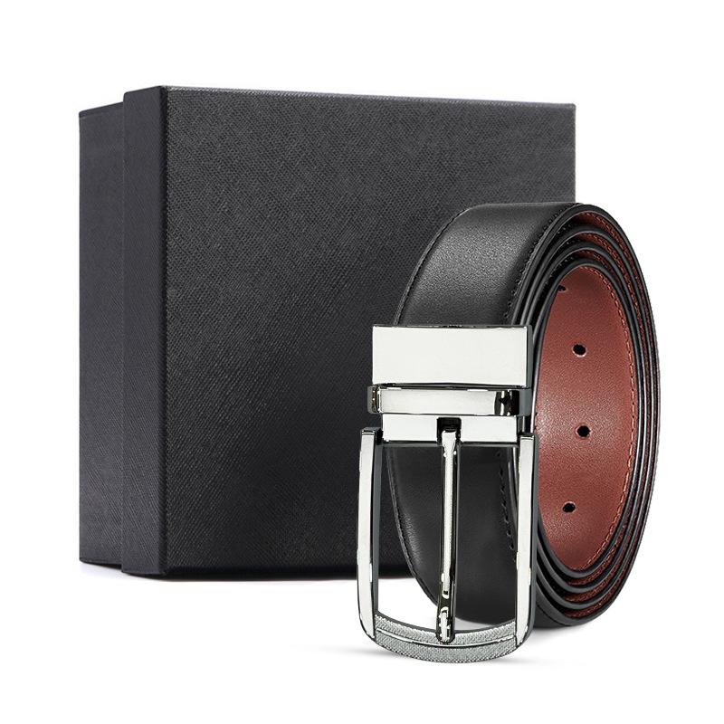 

Genuine leather yellow brown bottom two-layer cowhide automatic buckle belt cowhide genuine leather 120cm