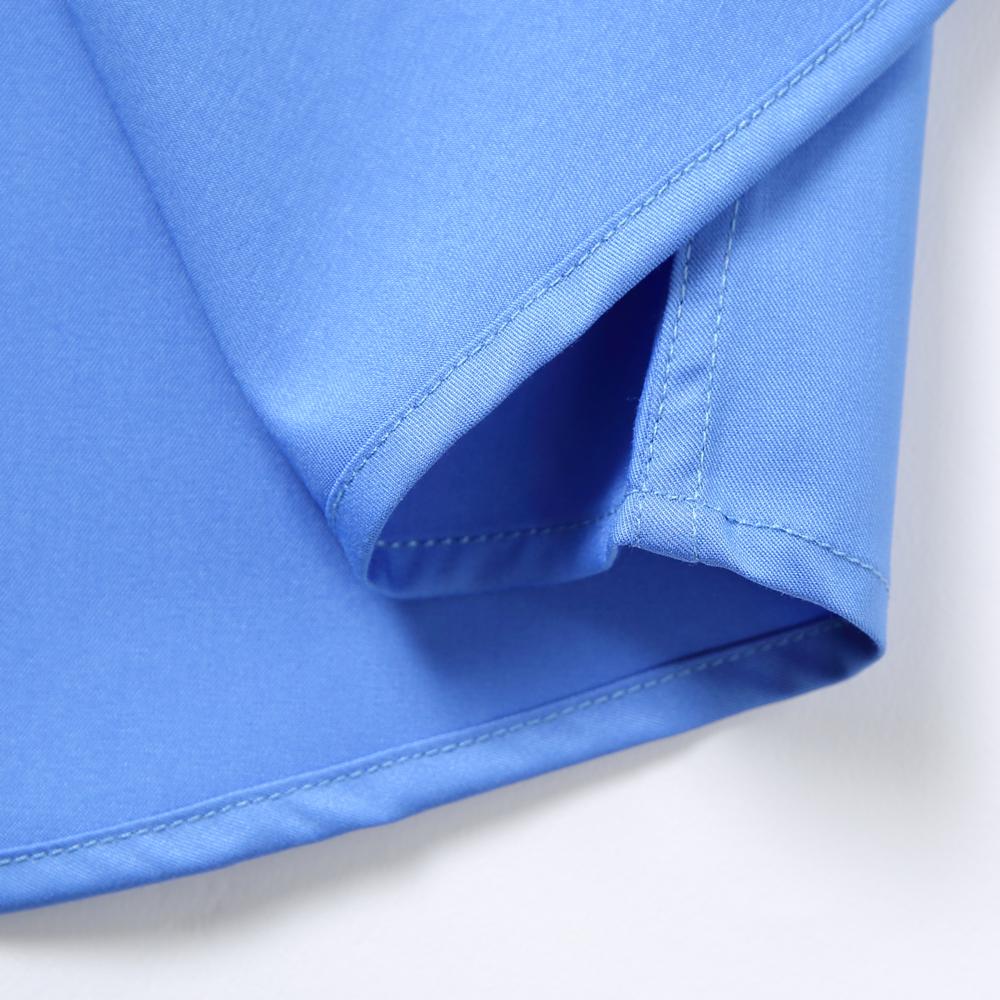 Men's Business Dress Shirts Silk Touch Bamboo Fiber Blend Long Sleeve Solid Color Work Shirt with Lapel Collar Regular Fit for All Seasons