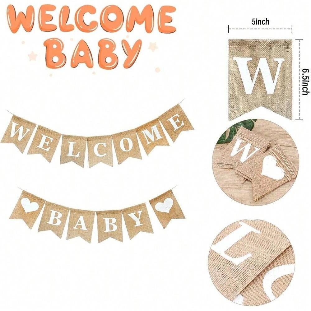 

Welcome Baby Sign Banner Newborn Birth Sign For Girls Boys Baby Announcement Sign Decorations Banners