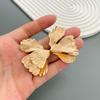Exaggerated Retro Alloy Leaf Earrings For Women Personality Temperament Creative Fashion Street Stud Jewelry