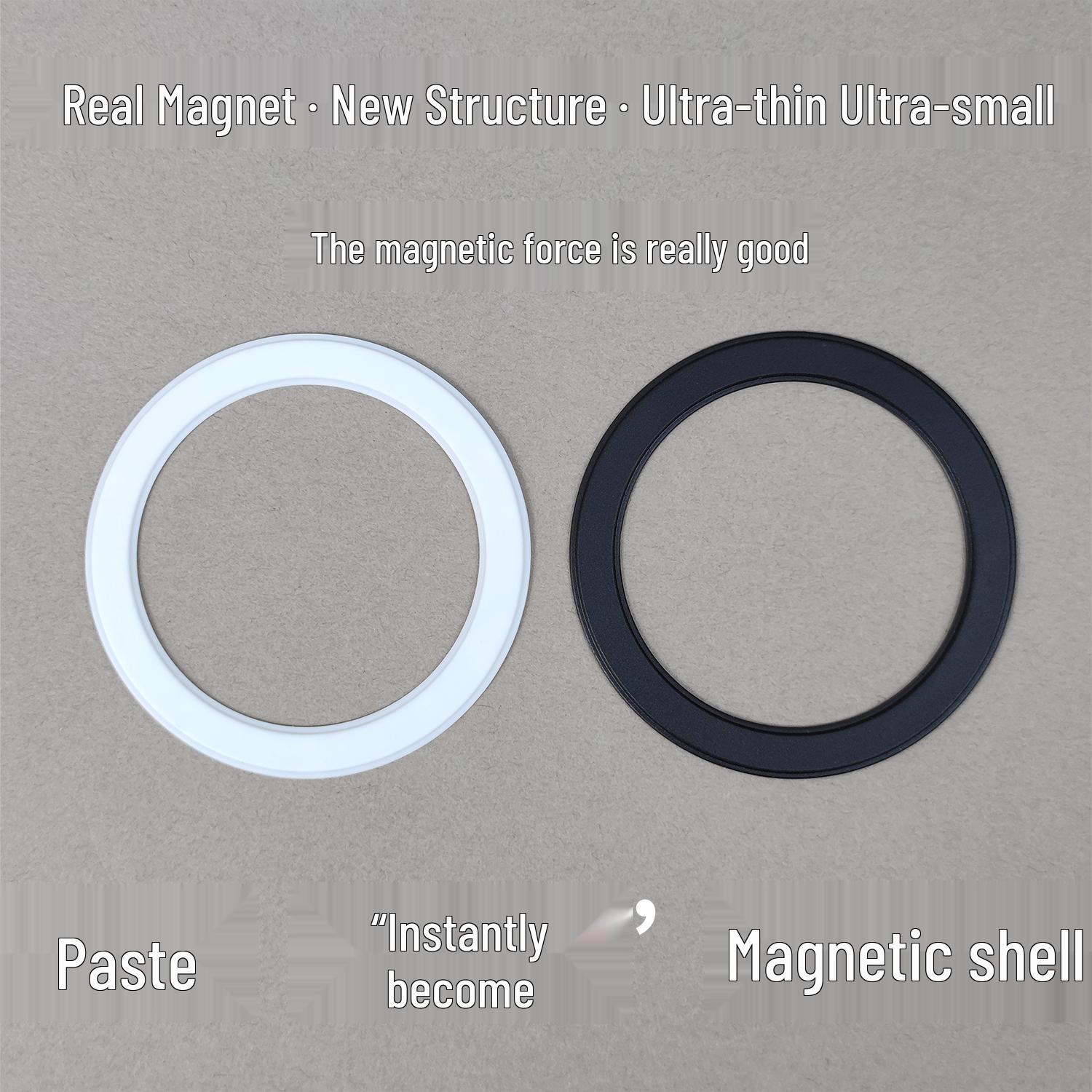 

Ultra-thin Magnetic Ring for MagSafe: Compatible with iPhone, Apple, Xiaomi, Huawei, Samsung Silver Magnetic Ring with 513 Adhesive