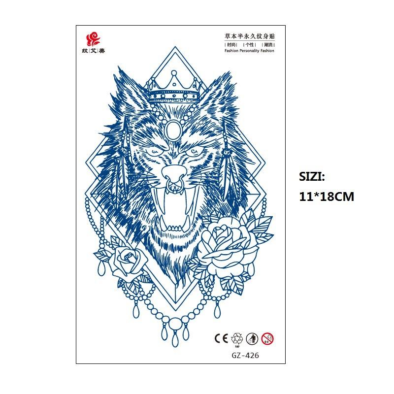 Herbal Juice Long-Lasting Non-Reflective Tattoo Sticker Gradual Change Non-Reflective Gz Series Keep For 15 Days