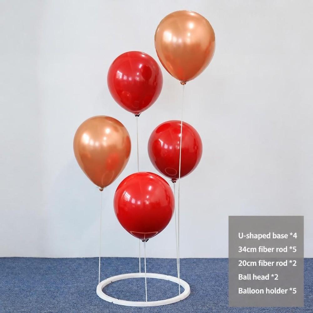 Plastic Balloon Support Holder White Balloon Stand Set Durable Party Balloon Holder Birthday Party