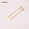 14K Gold Plated Brass Heart Lobster Clasps DIY Bracelet Necklace Extension Chain Tail Extender Chain For Jewelry Making Supplies