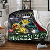 Football Player Helmet American Flag Stadium Customized Your Name Blanket Lightweight And Comfortable Warm Blanket Suitable For Bed Home Chair Office