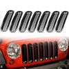 1 Set Schwarzes Frontgrill-Gittereinsatz-Kit für Jeep Wrangler & Wrangler Unlimited 2007-2015