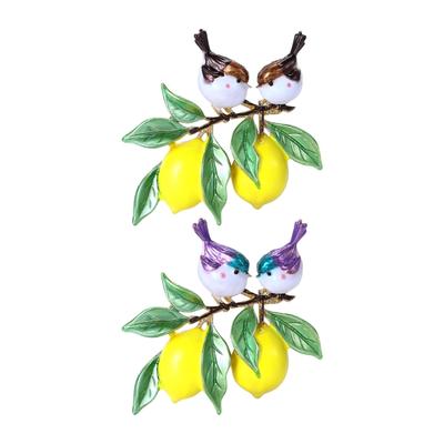 Spilla Vibrante Smaltata Uccello Limone per Donne Uomini Abiti Casual Accessori Festa Gioielli Regalo Decorazione Petto