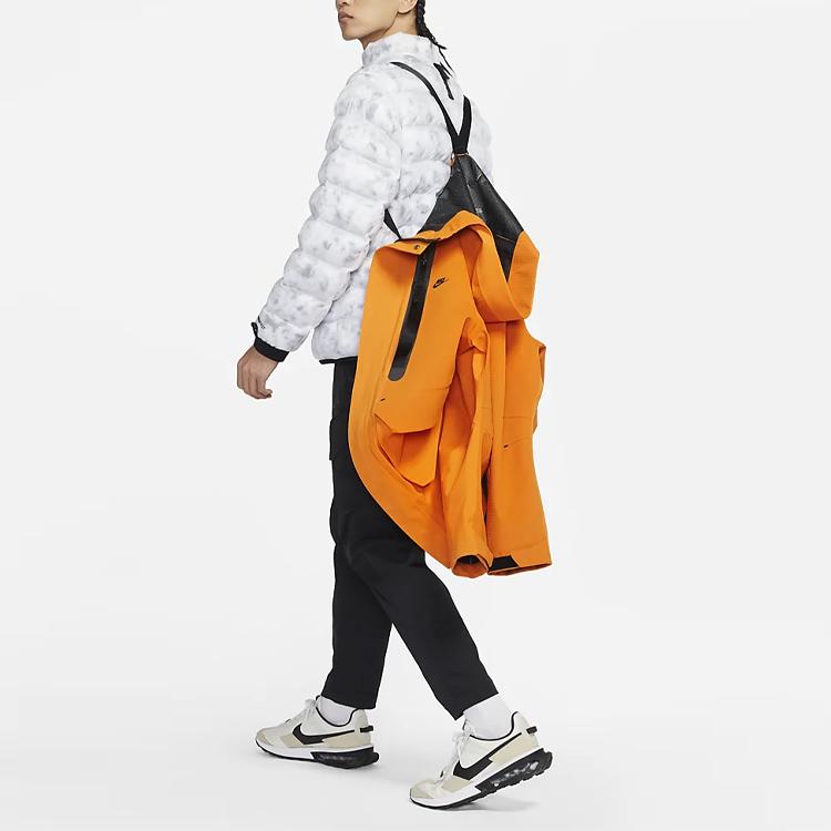 Nike Storm-Fit Adv Tech Pack Solid Hooded Letter Print Mid-Length Cotton Coat Men Outerwear Light-Curry-Yellow DD6607-736