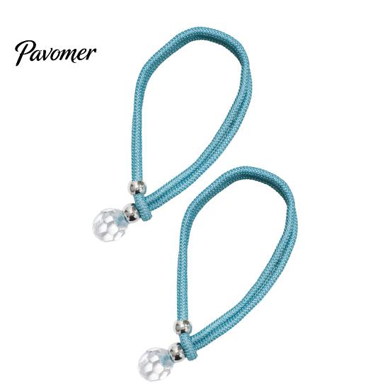 Tool-free Curtain Clips 2Pcs Tiebacks Rope with Crystal Decor, Decorative Tie No Drill Buckle Back, Holdbacks Ropes for Home Office Living Room