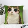 Pillow Case Funny Blushing Meowl Cat Print  Pillow Cover For Sofa Home Decoration Funny Pillowcases
