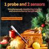 Rechargeable Smart Bluetooth 800FT Long Range Digital Wireless Kitchen Food Steak BBQ Meat Thermometer with Waterproof Probe