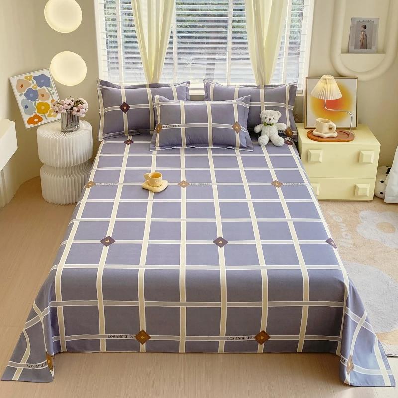 Geometric Patterns Bed Sheet Set 3Pcs Household Bedspread Pillowcases Fashion Skin-friendly Comfortable Breathable Bedding Set