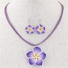 Bohemia Flower Necklaces Earrings Egg Flower Bohemia Style Jewelry Earrings Necklaces Set  Gift