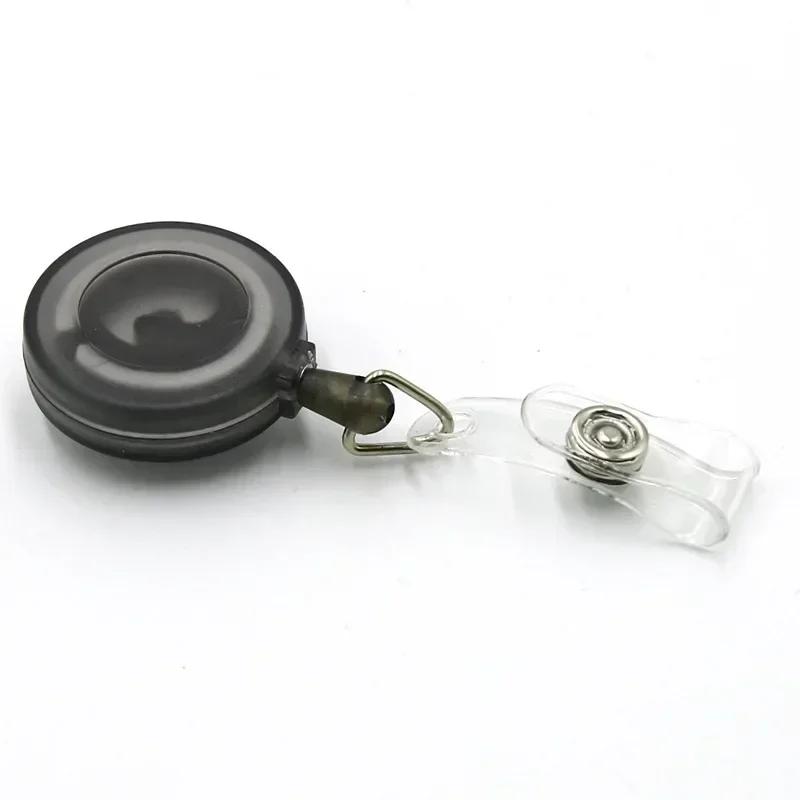 1Set Retractable Badge Holder Reel Staff Nurse Plastic Working ID Name Tag Holder Student Bus Pass Card Cover Case ID Sleeve