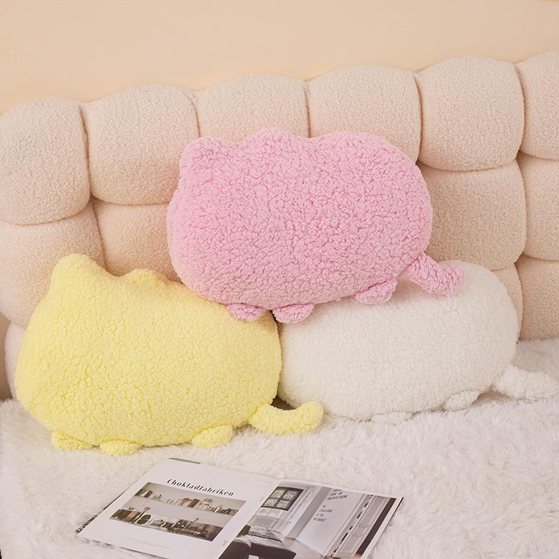 Girl heart pink cat throw pillow plush toy doll cat back doll home sofa pillow doll