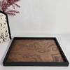 Horsehair Leather Trays Coffee Table Desktop Trays Dressing Table Square Jewelry Storage Plates Home Decoration Storage Plates