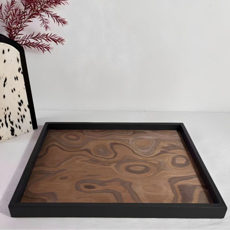 

Horsehair Leather Trays Coffee Table Desktop Trays Dressing Table Square Jewelry Storage Plates Home Decoration Storage Plates коричневый