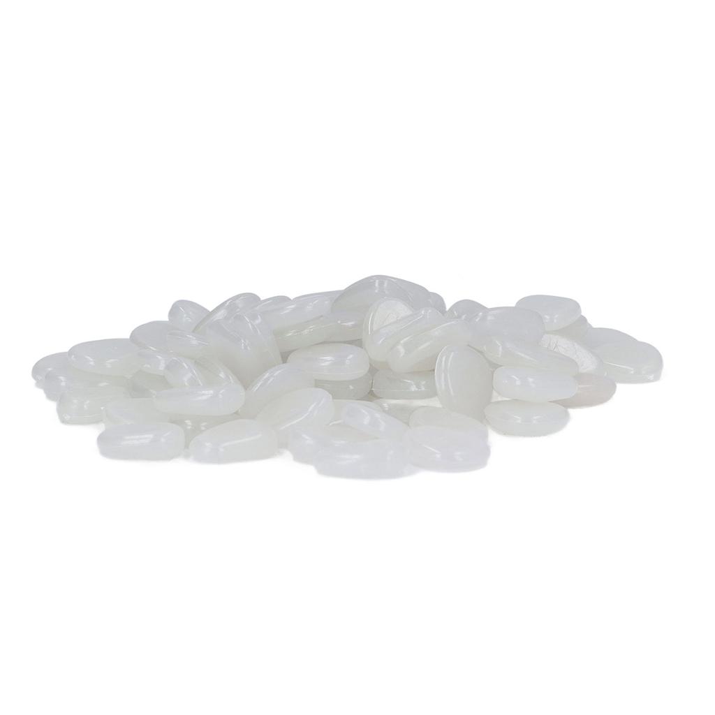 Outdoor Luminous Stones Colorful Fluorescent Luminous Pebbles for Dark Garden Courtyard Walkway Garden Trails 100   Bag
