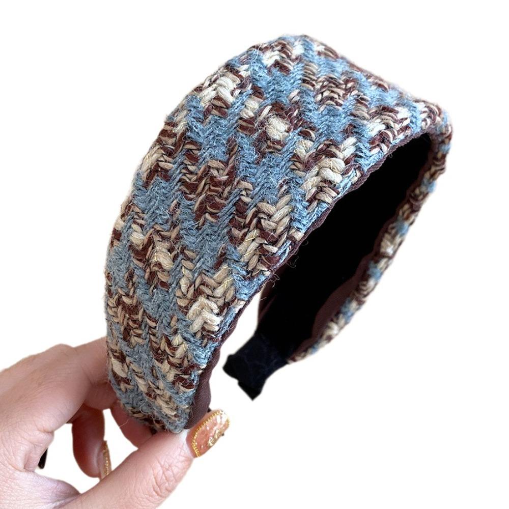 Anti-Slip Braided Headband Tweed Knitted Thick Knitted Headband For Women Daily Use