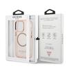 Guess Guhmp13Lhtcmp Iphone 13 Pro / 13 6,1 Różowy/Pink Hard Case Gold Outline Translucent Magsafe
