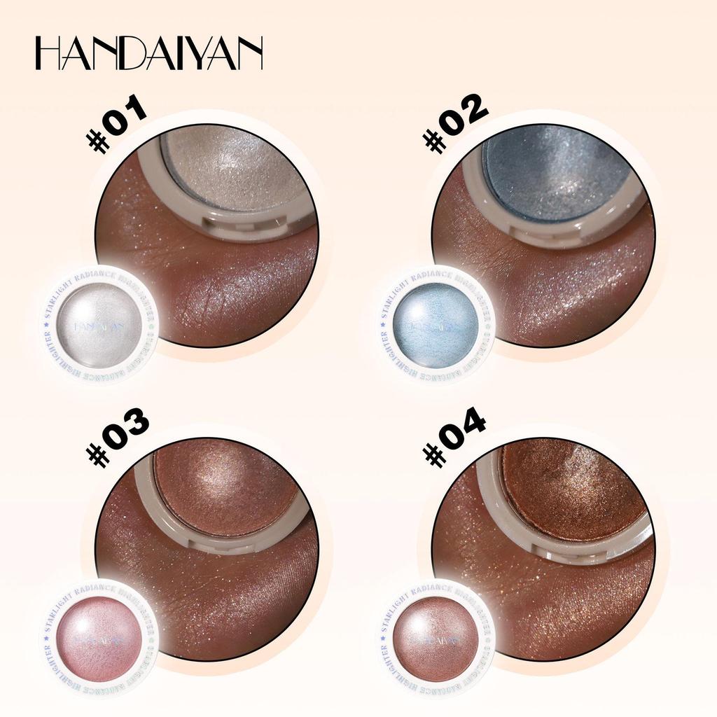 HANDAIYAN Fine Glitter Highlighter: Brightens Skin Tone, Single Color, Soft Texture, In Stock.