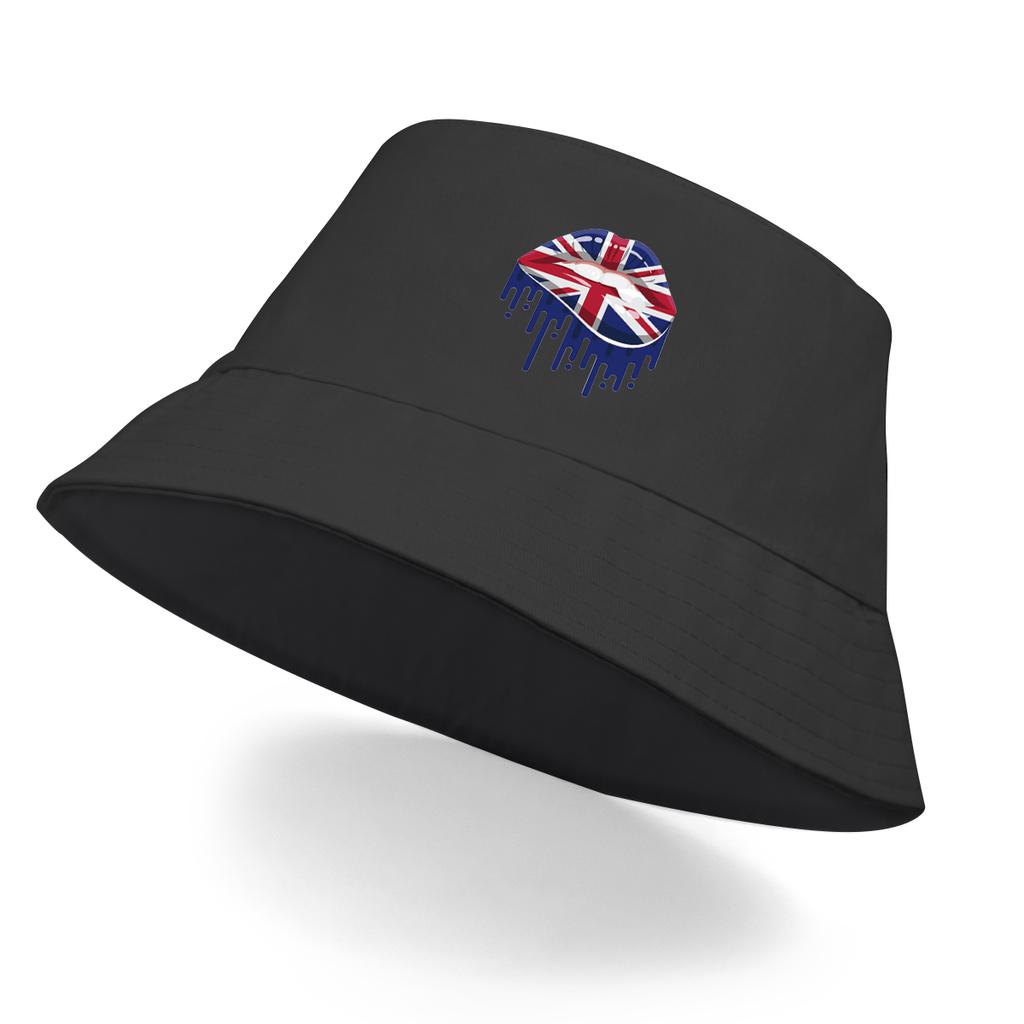 Lips Flag Of Australia Bucket Hat Hip Hop Bucket Hats UV Protection Bucket Hat Woman Fit Sun Hat Ideal Choice For Outdoor Sports