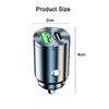 Car 100W/200W Dual Port Mini USB Charger Ultra Fast Charging Cigarette Lighter Socket 12V Aluminum Cell Phone Charging Adapter