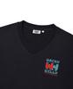 WACKY WILLY Color Logo V-Neck Sweatshirt Navy