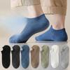 Silicone Anti-slip, Non-dropping Heel Short Socks for Men, Spring and Summer Thin Boat Socks, Sweat-absorbing and Breathable Solid Color Cotton Socks