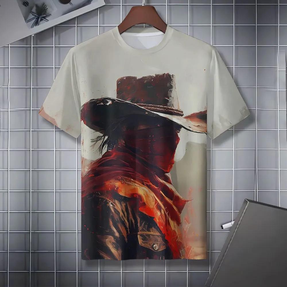 Sommer Herren Freizeit Mode Kreativ Lässig Täglich T-Shirt Locker Lässig T-Shirt 3D Digital Farbe Gedrucktes T-Shirt