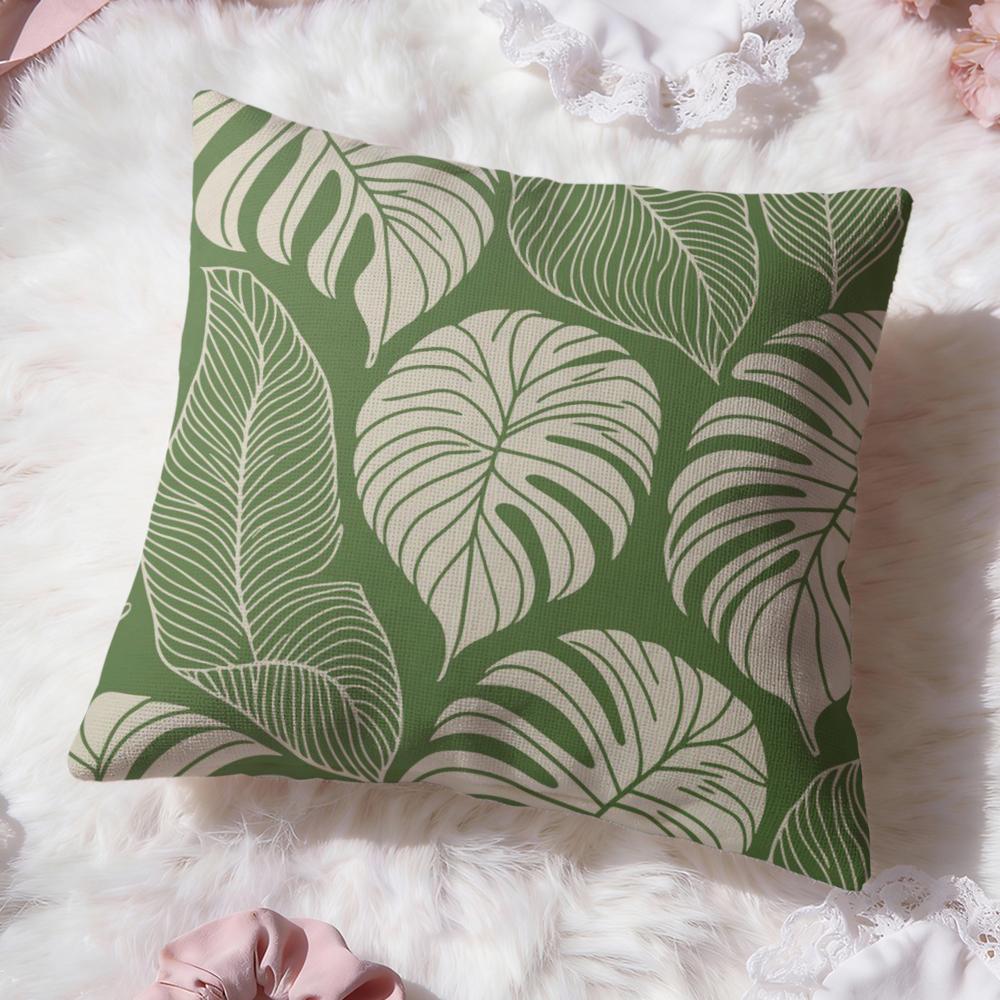 Leaf Cushion Cover Premium Comfort Reversible Pillow Cove Two In One Design for Any Room Car Interior