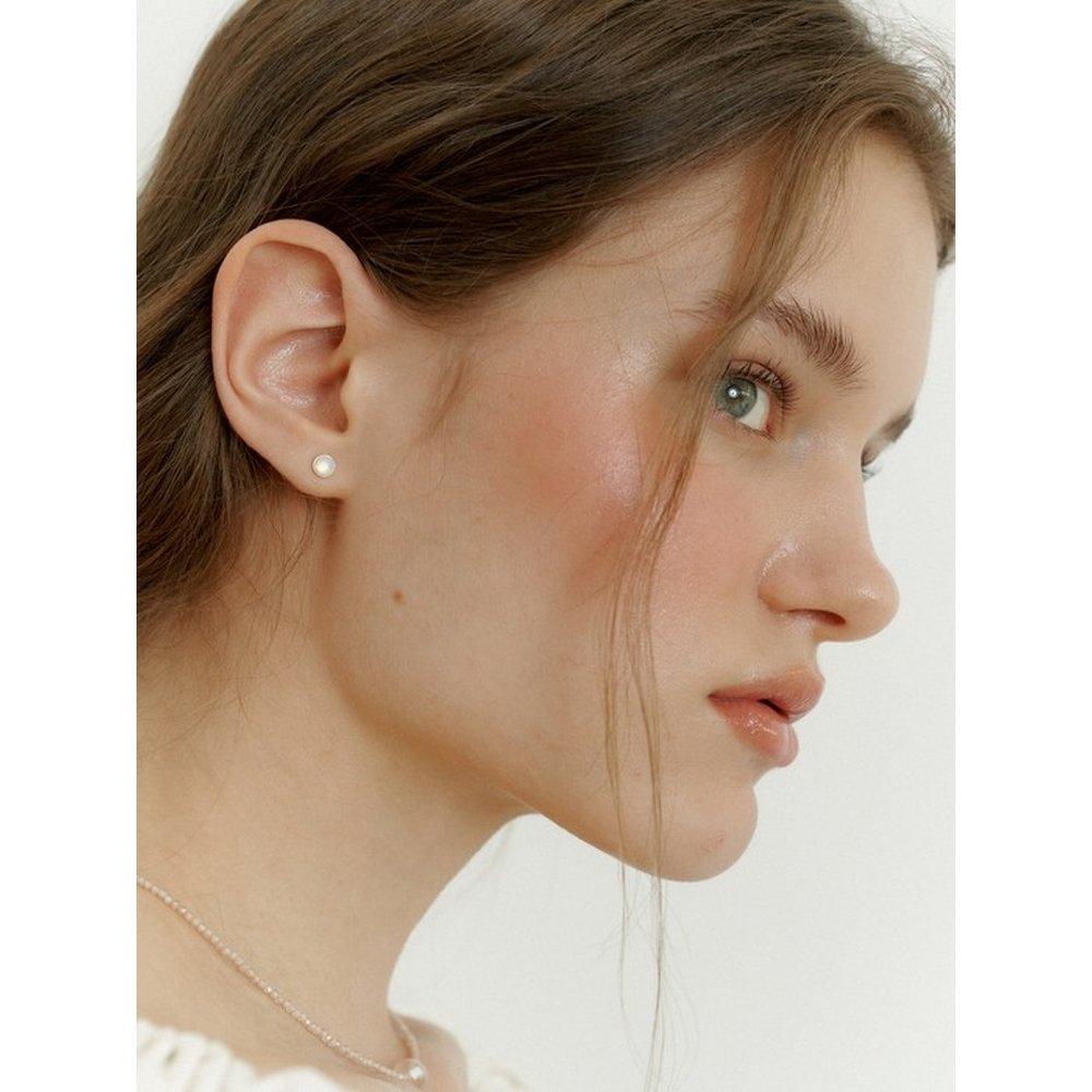 [Silver] The Pure Earrings - White