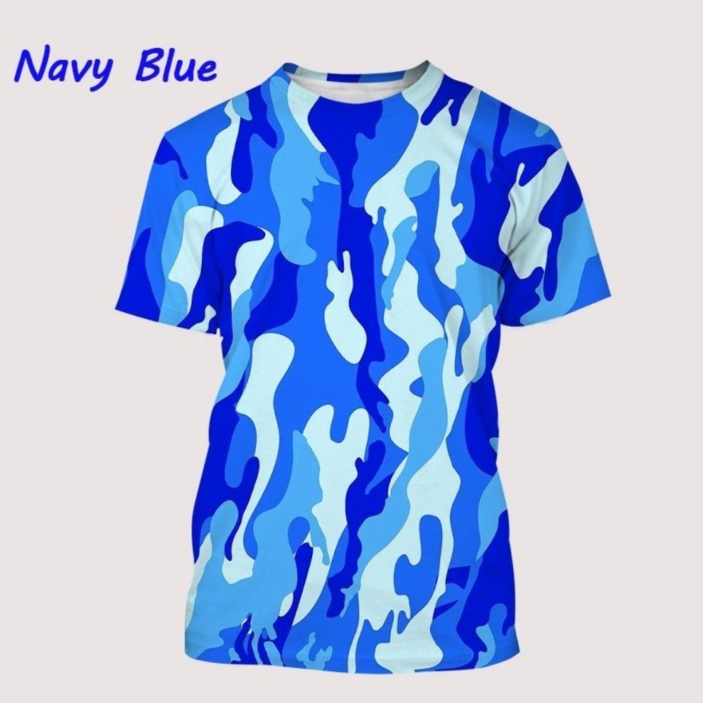 Summer Camouflage T-shirt, Unisex T-shirt, Short Sleeved Off Shoulder T-shirt, Camouflage Commander T-shirt