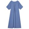 Women's Plus Size Maxi Dress, Boho Print Loose Short Sleeve Casual Dress with Pockets (XL-5XL)