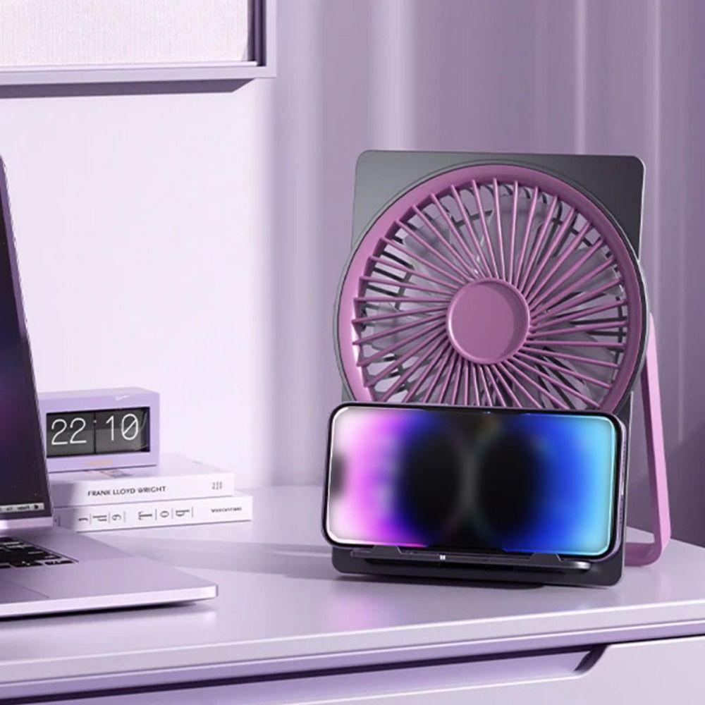 5-Speed Adjustment Portable Desktop Fan Ultra Slim Design Table Air Cooler Office