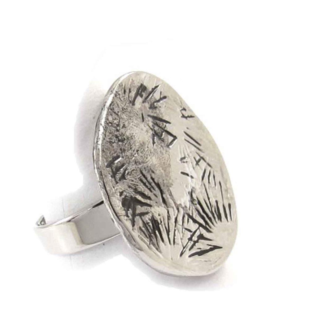 Les Trésors De Lily [J8729] - Silver 'Cléopatra' Designer Ring