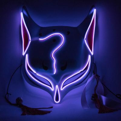 Fuchs-Gesichtsbedeckung, LED, PVC, Halloween, Cosplay, Kostümparty